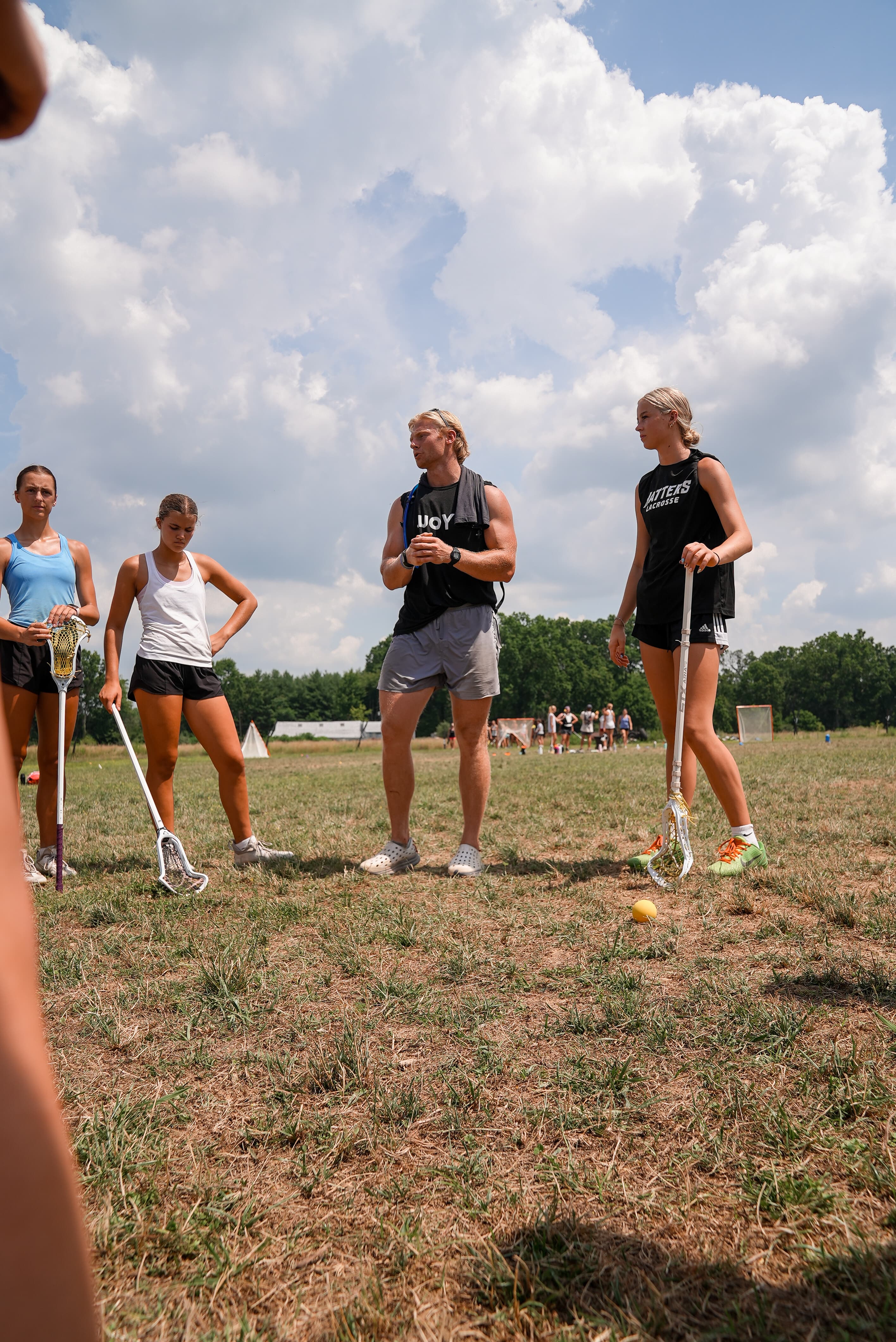 Harrison coaching athletes